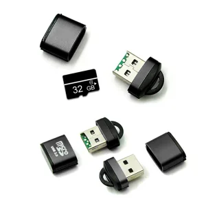 Micro SD card reader, CR01, USB, Black 3