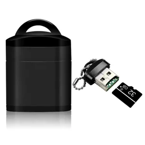 Четец за Micro SD карти, CR01, USB, Черен