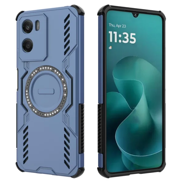 Удароустойчив калъф Butterfly Armor Magnetic за Motorola Moto G06 4G , син 1