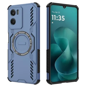 Shockproof case Butterfly Armor Magnetic for Motorola Moto G06 4G , blue