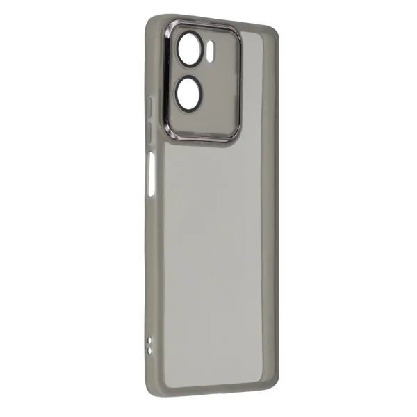 Калъф Frame TPU Electroplated за Motorola Moto G06 Power 4G/G06 4G, прозрачен-черен 2