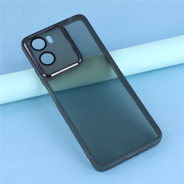 Калъф Frame TPU Electroplated за Motorola Moto G06 Power 4G/G06 4G, прозрачен-черен 5