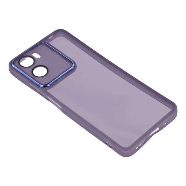 Case Frame TPU Electroplated for Motorola Moto G06 Power 4G/G06 4G, transparent-purple 3