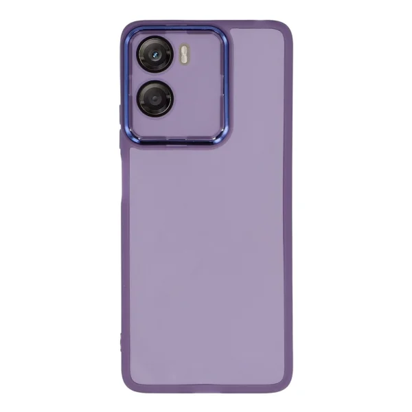 Case Frame TPU Electroplated for Motorola Moto G06 Power 4G/G06 4G, transparent-purple 1