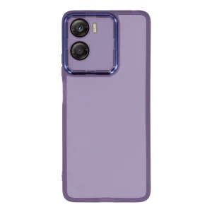 Case Frame TPU Electroplated for Motorola Moto G06 Power 4G/G06 4G, transparent-purple