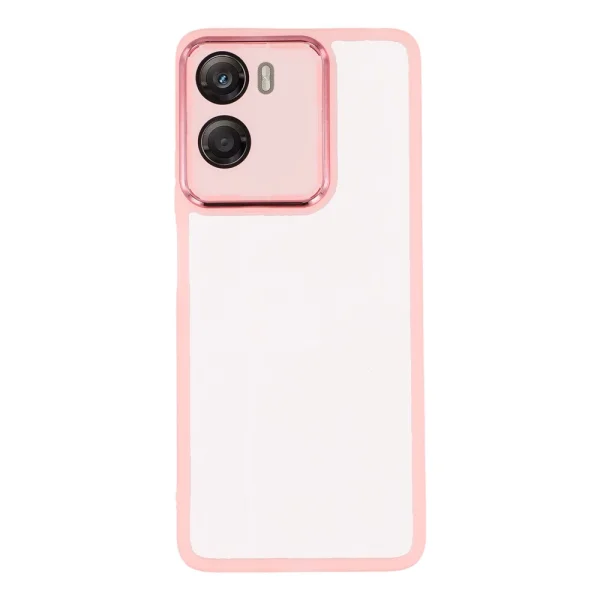 Case Frame TPU Electroplated for Motorola Moto G06 Power 4G/G06 4G, transparent-pink 1