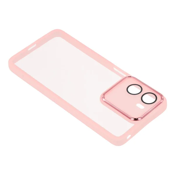 Case Frame TPU Electroplated for Motorola Moto G06 Power 4G/G06 4G, transparent-pink 4