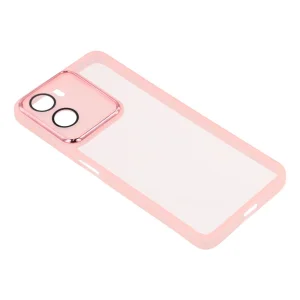 Case Frame TPU Electroplated for Motorola Moto G06 Power 4G/G06 4G, transparent-pink 3