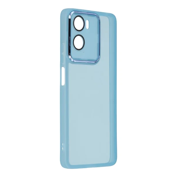 Калъф Frame TPU Electroplated за Motorola Moto G06 Power 4G/G06 4G, прозрачен-син 2
