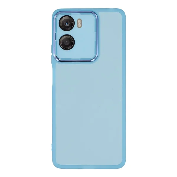 Калъф Frame TPU Electroplated за Motorola Moto G06 Power 4G/G06 4G, прозрачен-син 1