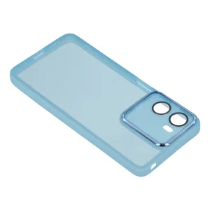 Калъф Frame TPU Electroplated за Motorola Moto G06 Power 4G/G06 4G, прозрачен-син 4