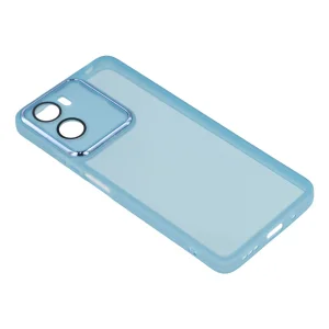 Калъф Frame TPU Electroplated за Motorola Moto G06 Power 4G/G06 4G, прозрачен-син 3