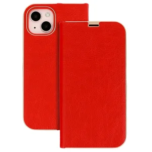 Калъф Тефтер LUNA Gold за iPhone 13 Mini, Червен