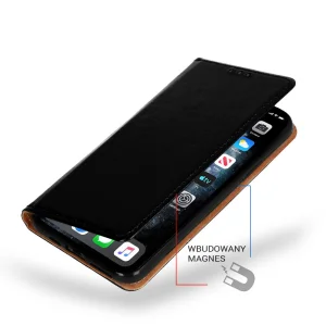 Калъф Тефтер SPECIAL ест. кожа за iPhone 13 Pro, Черен 4