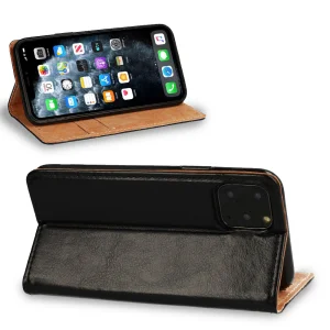 Калъф Тефтер SPECIAL ест. кожа за iPhone 13 Pro, Черен 2
