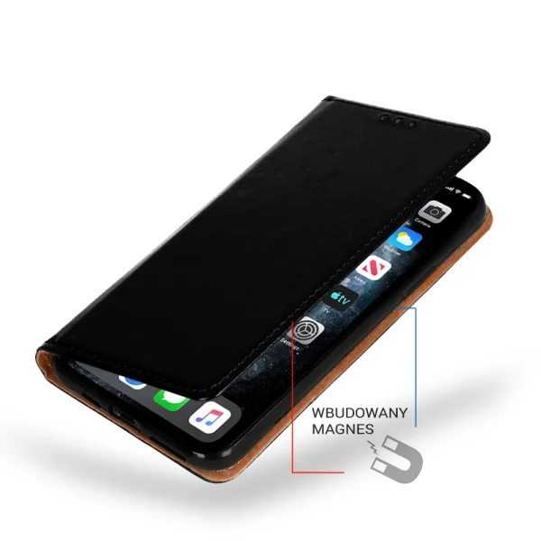 Калъф Тефтер SPECIAL ест. кожа за iPhone 13 Pro Max, Черен 4