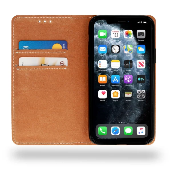 Калъф Тефтер SPECIAL ест. кожа за iPhone 13 Pro Max, Черен 3