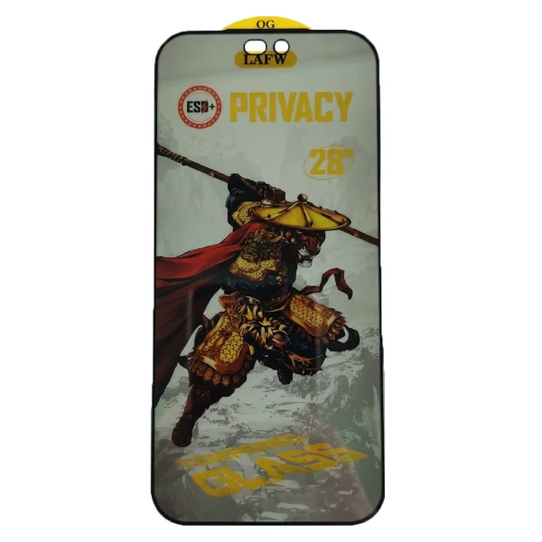 Стъклен Протектор 5D Full Glue PRIVACY за iPhone 18 Pro Max, черен 1