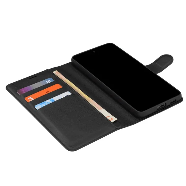 Калъф тефтер Techsuit Leather Folio за Oppo Reno16 F / Reno16 FS, черен 3