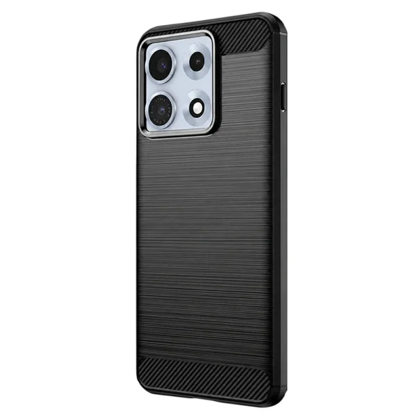 Силиконов калъф Techsuit Carbon Silicone за Motorola Edge 70 Max, черен 2