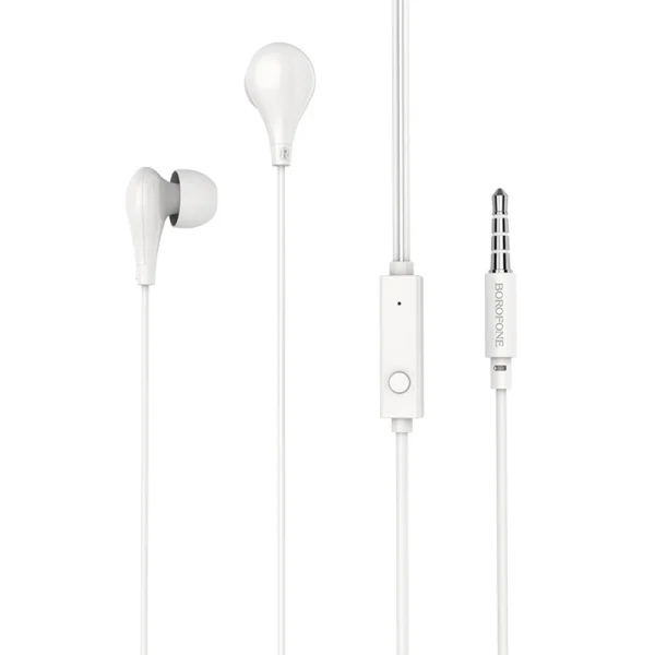 Слушалки с микрофон BOROFONE Milo BM24, Бял 1