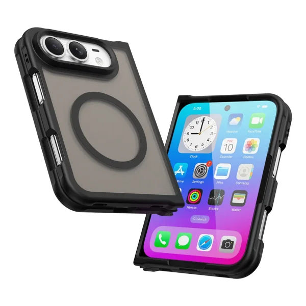 Калъф Techsuit HaloFrost II, съвместим с MagSafe за iPhone Duo, черен 2