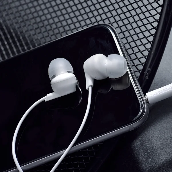Слушалки с микрофон BOROFONE Tender Sound, Бял 2