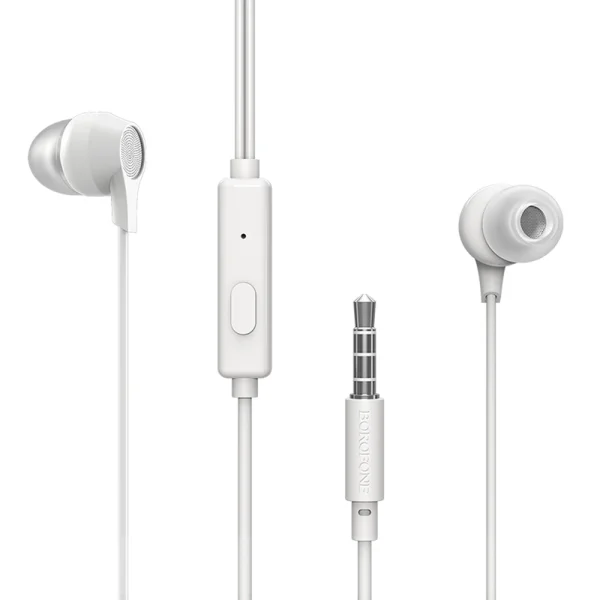 Слушалки с микрофон BOROFONE Tender Sound, Бял 1