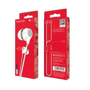Слушалки с микрофон BOROFONE Tender Sound, Бял 5