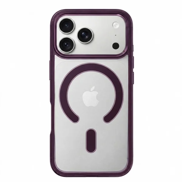 Case Color Mag Cover, compatible with Magsafe for Iphone 18 Pro, burgundy 1
