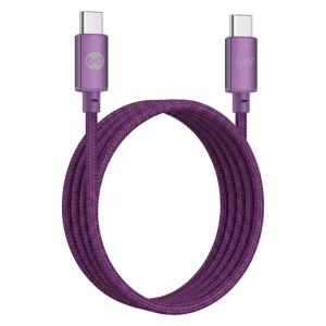 Кабел Forever Vibe, USB-C - USB-C, 1,0 m, 60W, лилав