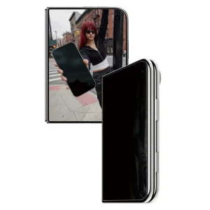 Стъклен Протектор SAFE за iPhone Duo 2-Way Privacy Sub Screen Glass Protector, Ultra-Wide Fit w. EasyAligner, черен 2