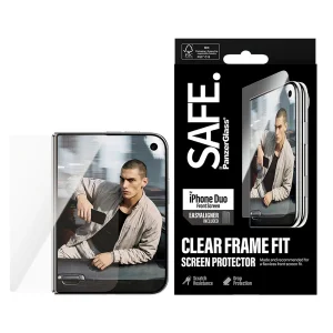 Glass Protector SAFE for iPhone Duo, Sub Screen Glass, Ultra-Wide Fit, transparent 2