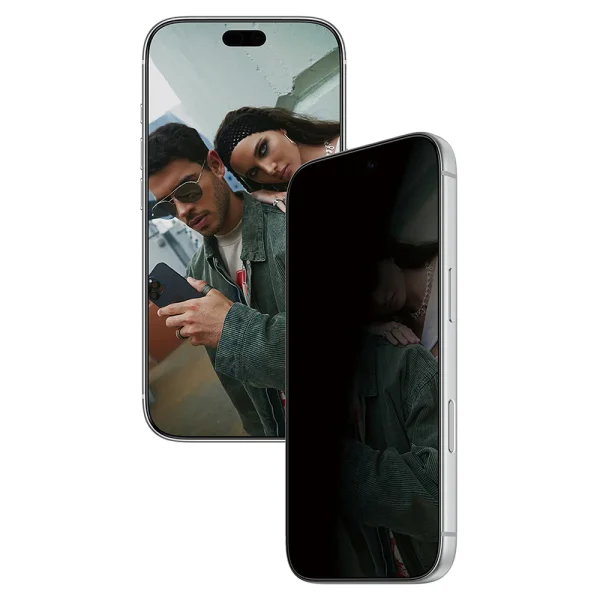 Glass Protector SAFE for iPhone 18 Pro, 2-Way Privacy, Ultra-Wide Fit m. EasyAligner, black 1