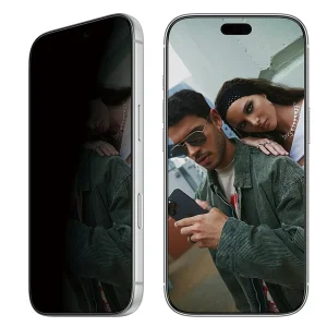 Glass Protector SAFE for iPhone 18 Pro, 2-Way Privacy, Ultra-Wide Fit m. EasyAligner, black 2