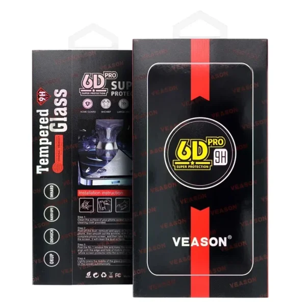 Glass protector Veason 6D Pro Full Glue for Samsung Galaxy S26 FE, transparent 3