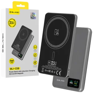 Power Bank Blavec BJ-03, 5000mAh, Ultra Slim 7,8mm, Type- C, 22,5W, gray