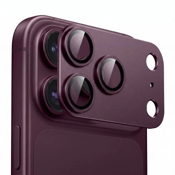 Стъклен Протектор за камера Tel Protect за iPhone 18 Pro Max, бордо 2