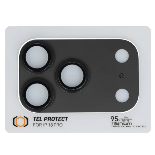 Tempered Glass Camera Protector Tel Protect for iPhone 18 Pro Max, black 2
