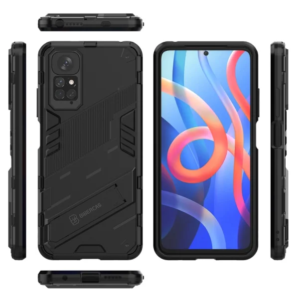 Удароустойчив калъф Hybrid Design за Xiaomi Redmi Note 11 4G, Черен 6