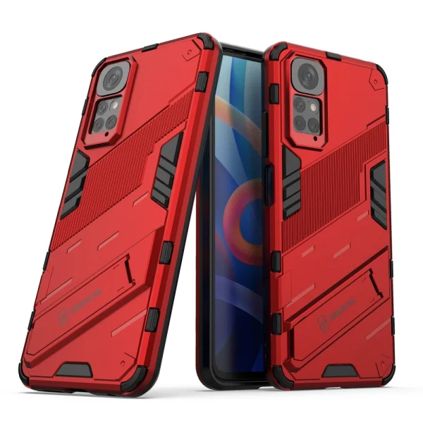 Удароустойчив калъф Hybrid Design за Xiaomi Redmi Note 11 4G, Червен 1