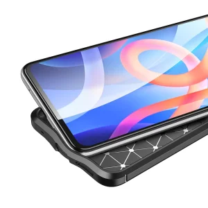 Силиконов гръб Litchi за Xiaomi Redmi Note 11 4G, Черен 4