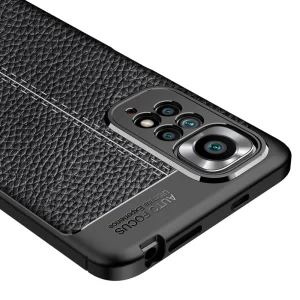 Силиконов гръб Litchi за Xiaomi Redmi Note 11 4G, Черен 3