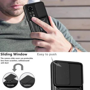 Shockproof case Slide Camera for Xiaomi Redmi Note 11 4G, Black 5