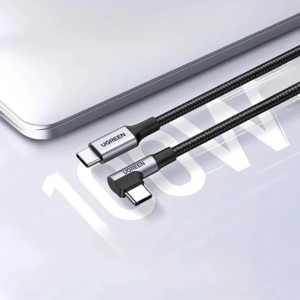 Кабел UGREEN US334, USB-C / USB-C, 5A, 100W, 90", 2m, черен 2