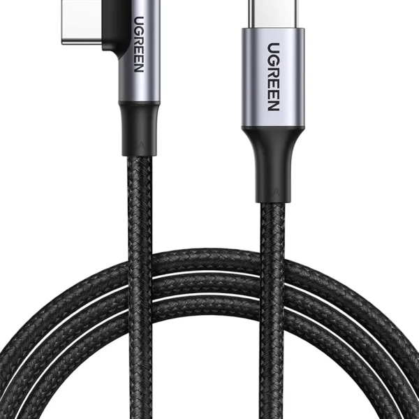 Кабел UGREEN US334, USB-C / USB-C, 5A, 100W, 90", 1m, черен 1