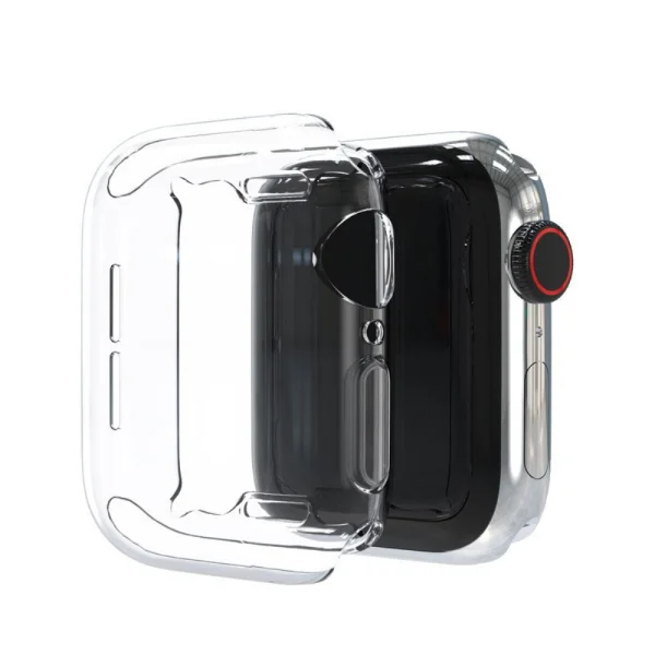 Silicone Case for Apple Watch Series 7 41mm, Transparent -White 1