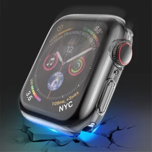 Silicone Case for Apple Watch Series 7 41mm, Transparent -White 4