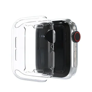 Силиконов калъф за Apple Watch Series 7 41mm, Прозрачен -Бял