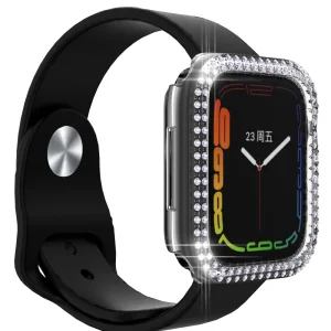 Silicone case Rhinestone Decor for Apple Watch Series 7 41mm smartwatch 4